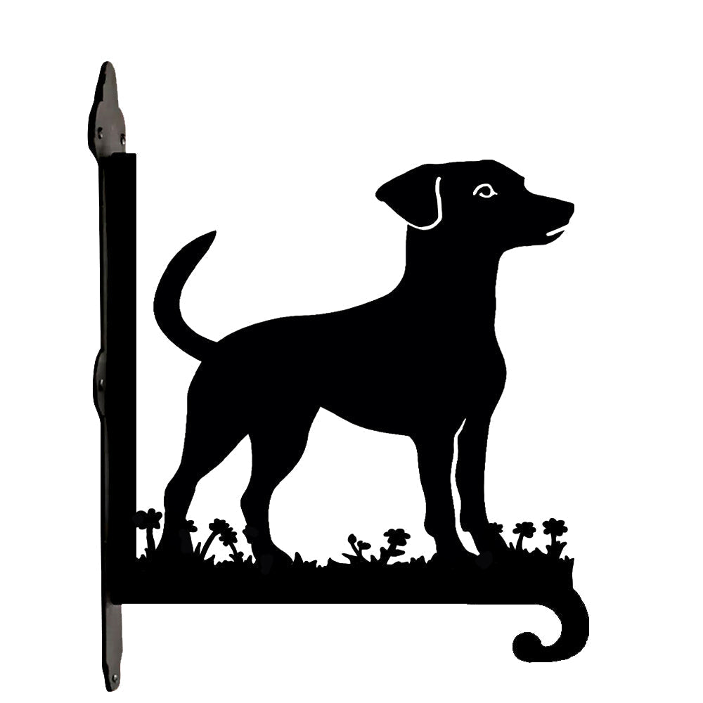 Soporte Metálico para Plantas con Diseño de Jack Russell Terrier